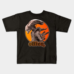 Retro Alien Xenomorph Tribute Kids T-Shirt